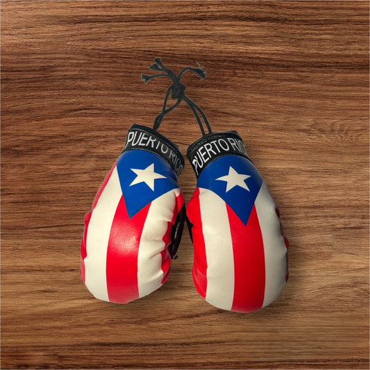 Mini Guantes de Boxeo para colgar en el Auto - Puerto Rico