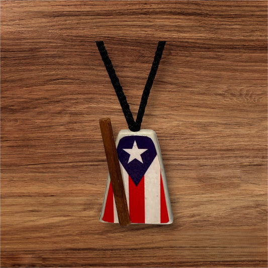 Collar Campana con la Bandera de Puerto Rico